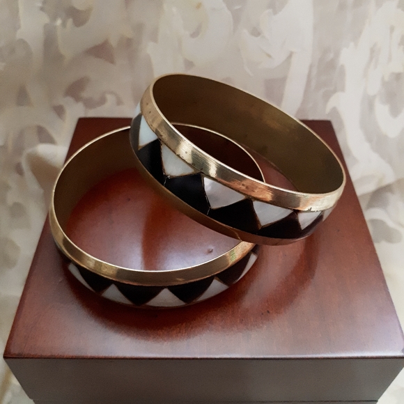 Set of 2 vintage handmade bangles, bracelets. - Picture 8 of 8